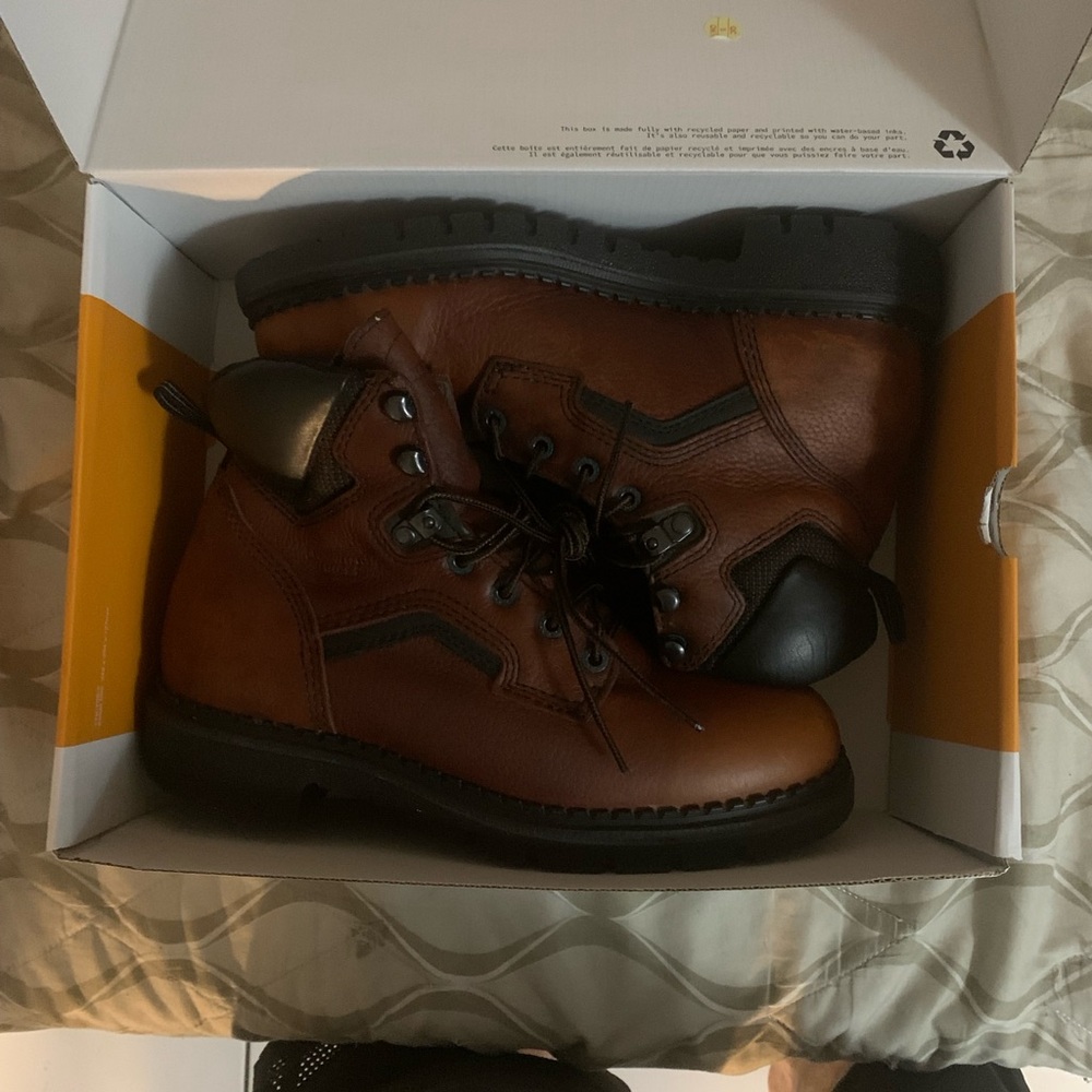 Red wings 8.5 NEVER WORN VINTAGE raw leather Rare look up model ###€£¥€€